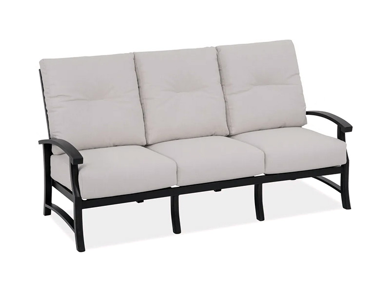 Lodge na may edad na tanso na aluminyo na may cushions patio sofa