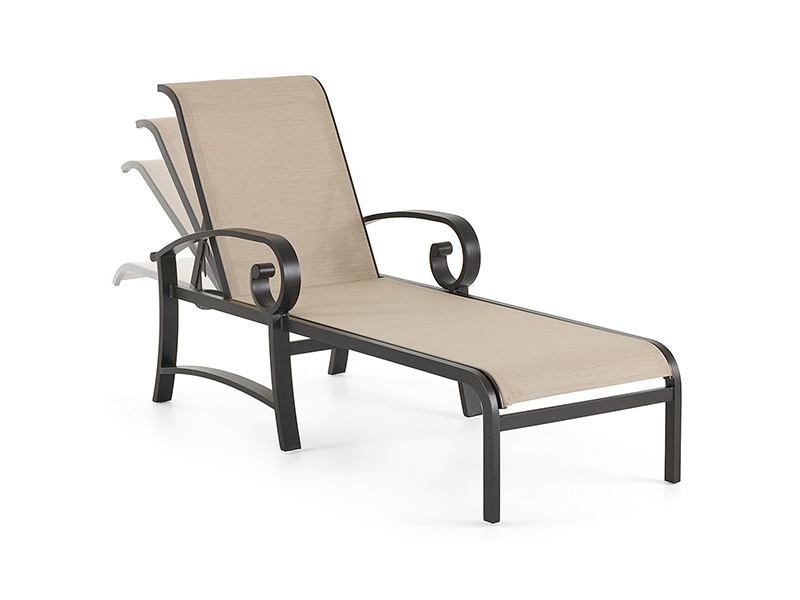 Solstice aluminyo na may patio sling chaise lounge