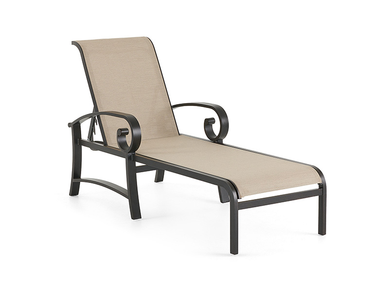 Solstice aluminyo na may patio sling chaise lounge