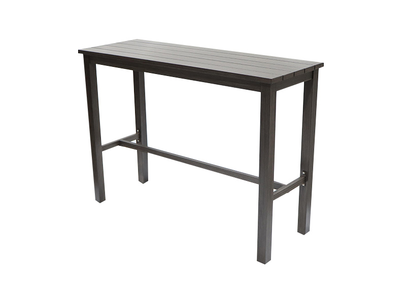 Aspeto aluminyo patio bar table na may taas ng bar 56x20.5 in
