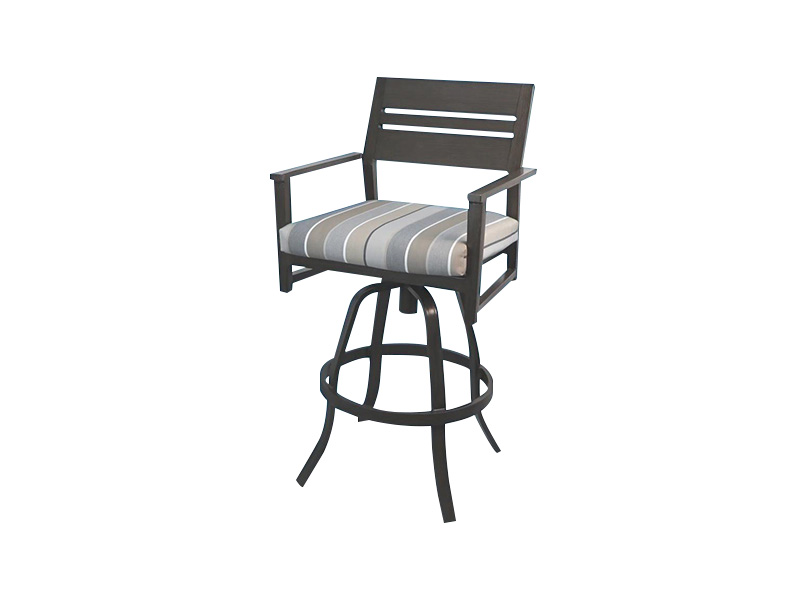 Aspect aluminyo patio swivel barstool na may taas ng bar