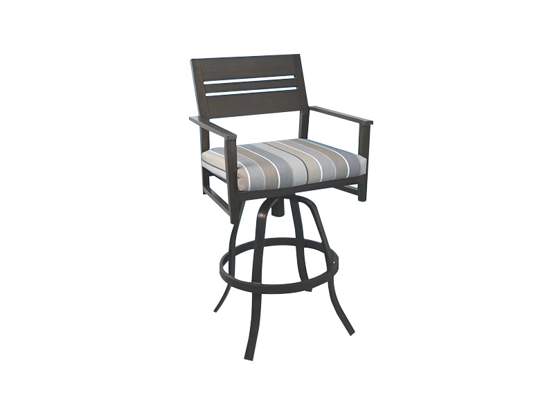 Aspect aluminyo patio swivel barstool na may taas ng bar