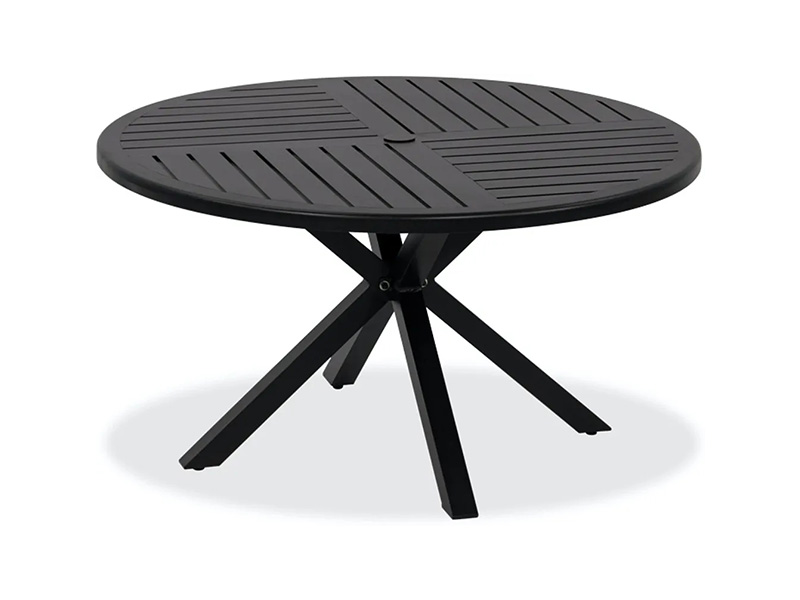 Solstice na may edad na tanso na aluminyo 52 in. Round patio dining table