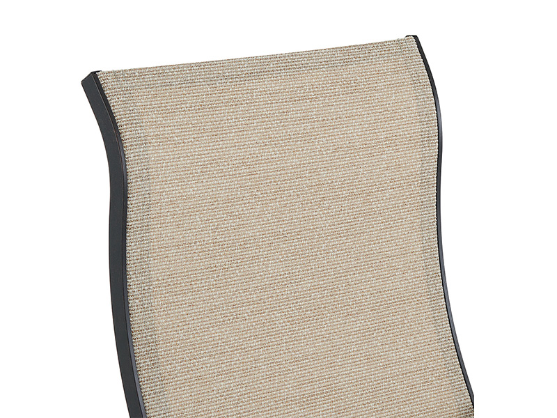 Lodge na may edad na tanso na aluminyo na may sling dining chair